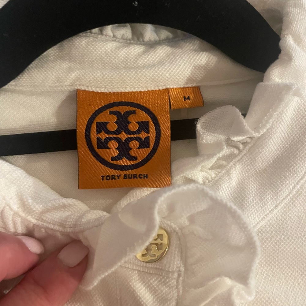 Tory Burch Sz M White Sleeveless Top